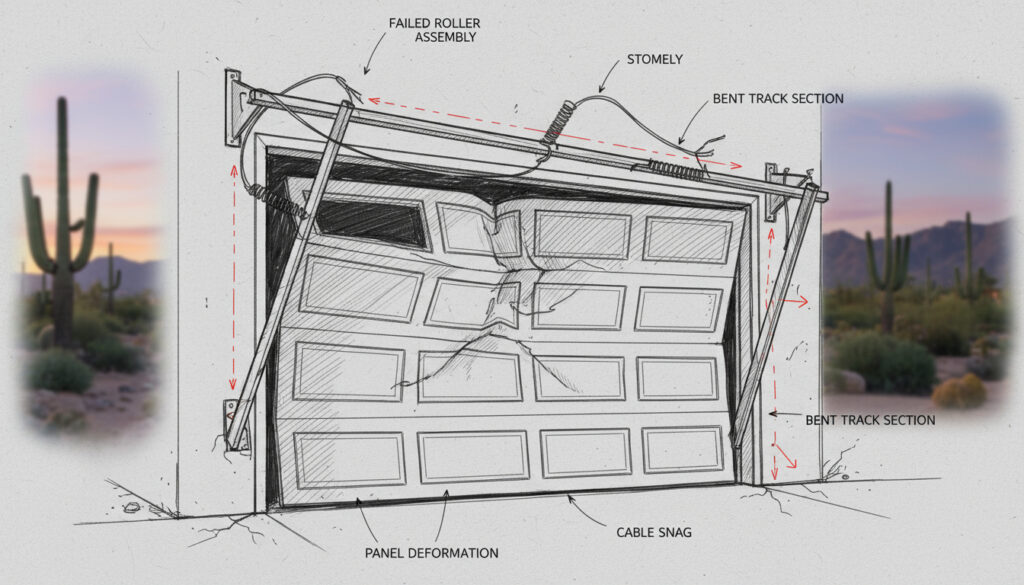 Garage Door Off Track Here’s What to Do Before Calling a Technician