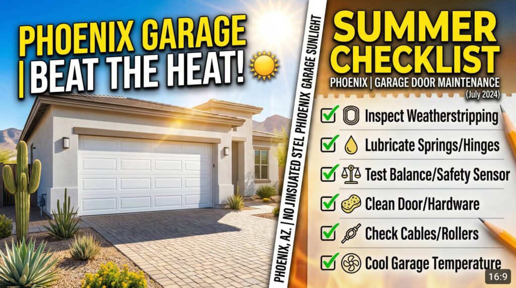 Garage Door Maintenance Checklist for Phoenix Homeowners